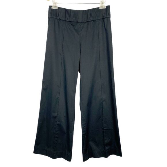 BCBGMAXAZRIA Wide Leg Pull On Trouser Pants Black M - Picture 1 of 8